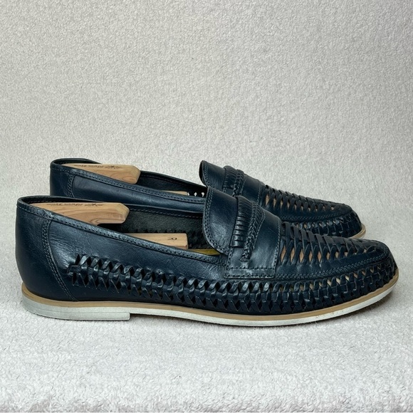 Dune London Leather Huaraches Sandals Men’s 12 Navy Blue Casual Shoes Summer
